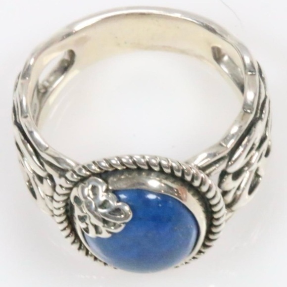 Carolyn Pollack Relios southwest Lapis sterling silver butterfly ring size 8.25 - Picture 5 of 6